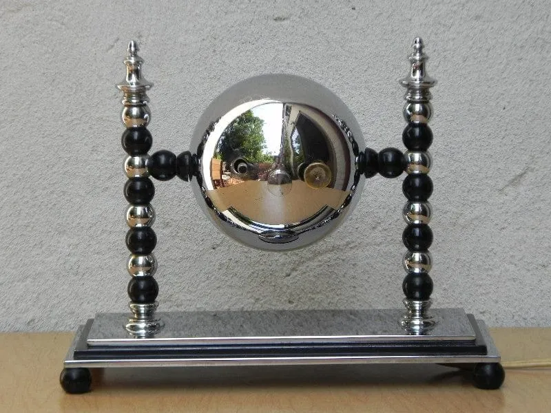 Very Heavy Art Deco Chrome Electric Mantel Clock